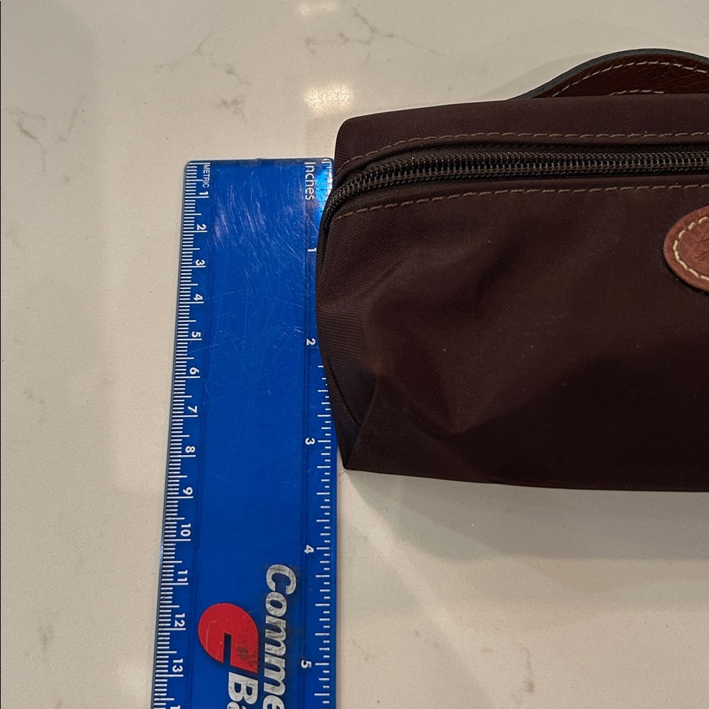 Longchamp Le Pilage Cosmetic Case Pouchette in brown - Picture 9 of 10